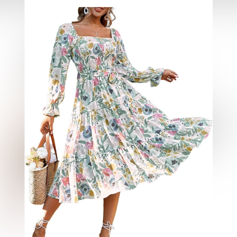 Floral midi dress
